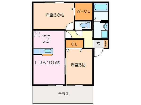 六軒駅 徒歩37分 1階の物件間取画像